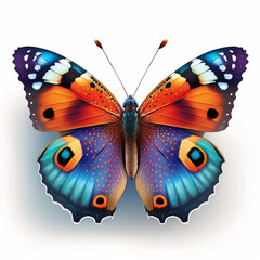 butterfly sticker on white background 