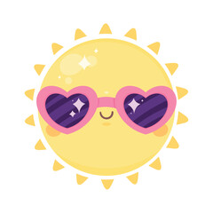 sun wearing sunglasses kawaii