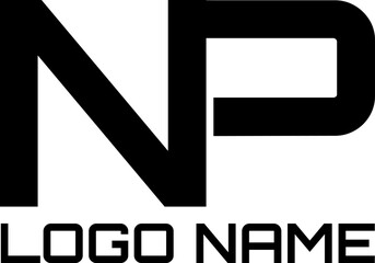 NP monogram, modern, initial logo design vector © Afif