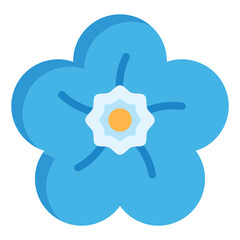 Alpine Forget Me Not Flower Icon