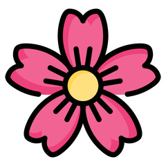 Cherry Blossom Flower Icon