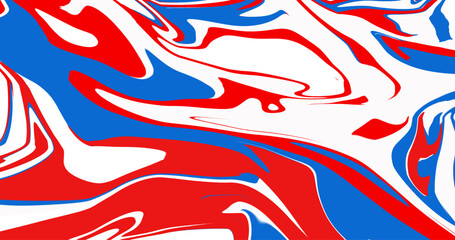liquid red blue white background
