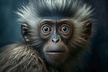 Scared Monkey. Created using Generative AI.