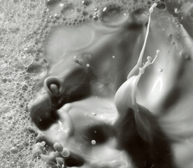 Close up of milk splash