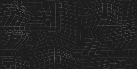 grid abstract wave web on dark background