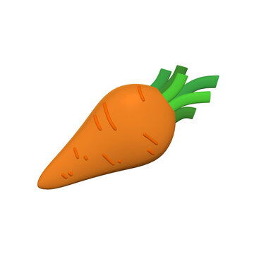 carrots 3d render illustration