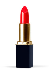 Obraz na płótnie Canvas A red glitter polish lipstick