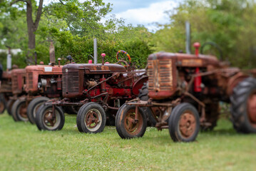 old rusty tractor