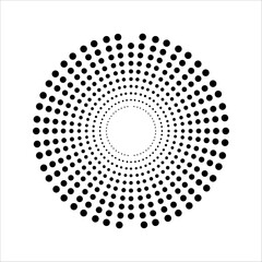Dot Halftone Radial