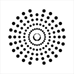 Dot Halftone Radial