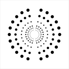 Dot Halftone Radial