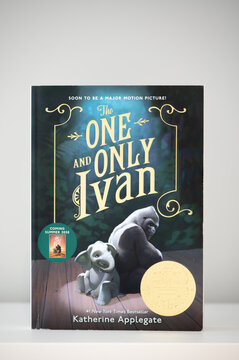 Calgary, Alberta - February 19, 2023: Cover of Katherine Applegate's bestseller The ONe and Only Ivan.