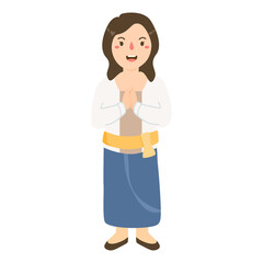 hand drawn happy galungan illustration