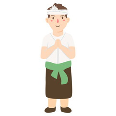 illustration of nyepi day day of silence balinese traditional celebration