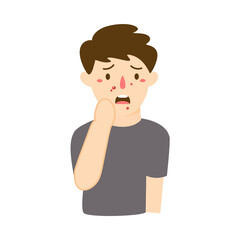 skin and acne problem concept illustration