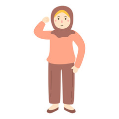 hand drawn women's day superwoman illustration