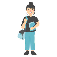 college students concept illustration