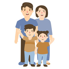 beautiful illustration of happy family being together