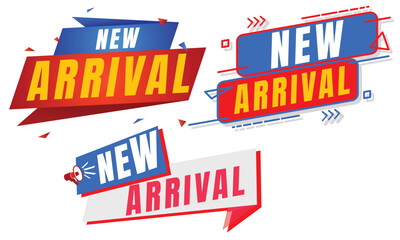 New arrival design, Collection of new arrival product banner flat design, new arrival, vector illustration.