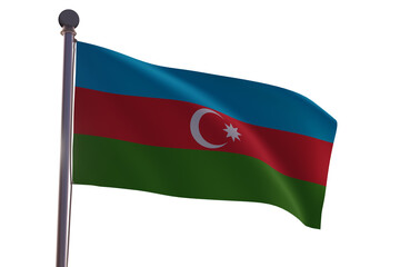Fototapeta na wymiar Flag in the wind -Azerbaijan 