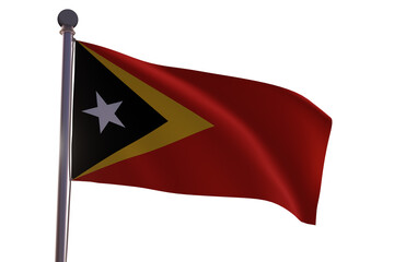 Flag in the wind  -East Timor 
