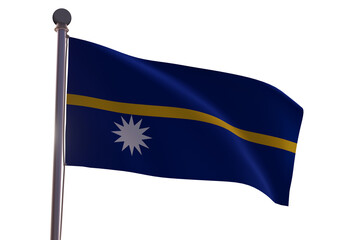 Flag in the wind  -Nauru 