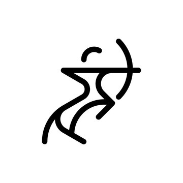 Simple Centaur Outline Style Logo