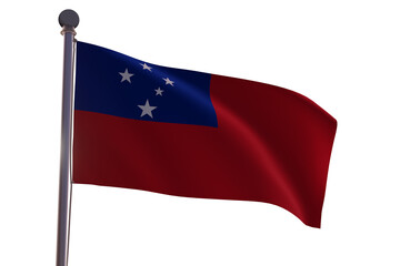 Flag in the wind  -Samoa