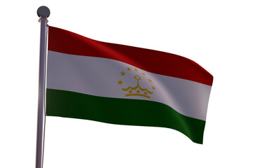 Flag in the wind  -Tajikistan 
