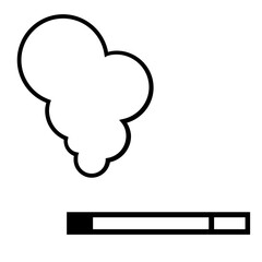 cigarette icon for making signs and various kinds of signs