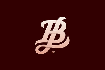 Letter B and L Monogram Logo Design Vector