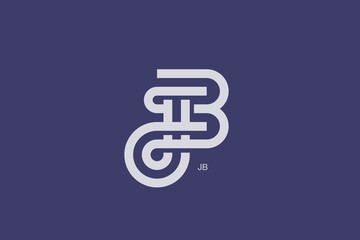 Letter J and B Monogram Logo Design Vector