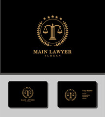 Simple and outstanding logo template design for attorney and law
