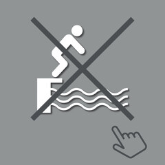 Logo interdiction de plonger.