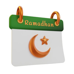 Ramadhan Calendar  3D Illustrations