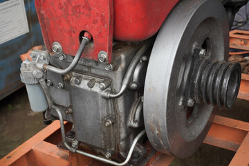 closeup background technology 
diesel engine that have been broken