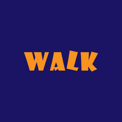 wordmark logo about walk, walk logo wordmark simple editable, vektor, wordmark logo