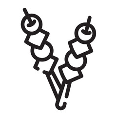 Satay line icon