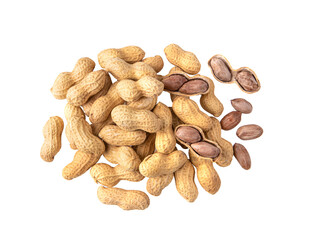 Dried peanuts isolated on transparent png