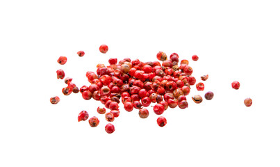 Red peppercorn isolated on  transparent png