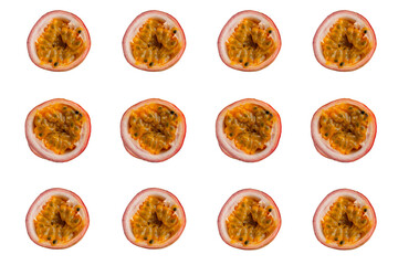 Passion fruit isolated on white background