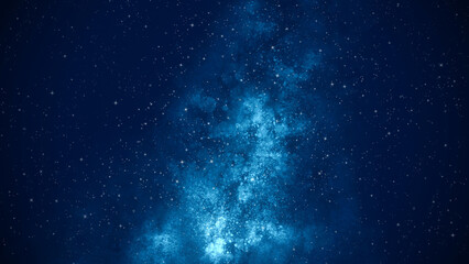 手描きの水彩の星空、キラキラ背景	