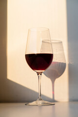 red wine in a glass
