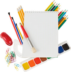 Artistic supplies - isolated image