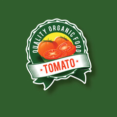 tomato labels and badges design