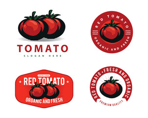 tomato labels and badges set