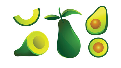 element design of avocado fruit set