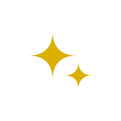 yellow shining star simple icon