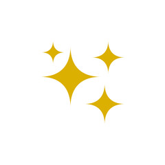 yellow shining star simple icon