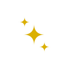 yellow shining star simple icon